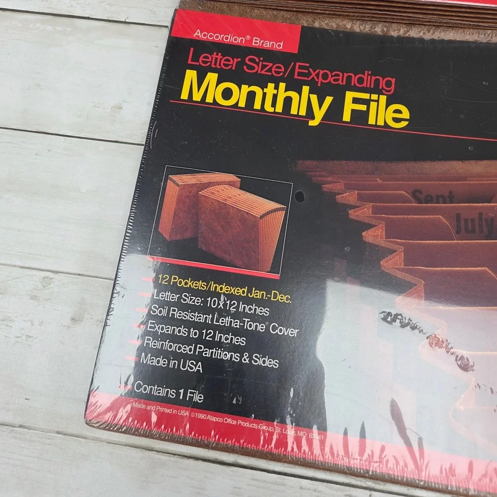 Expanding‎ Monthly File 2pk Brown No. 17M Letter Size 12 Pocket Globe-Weis